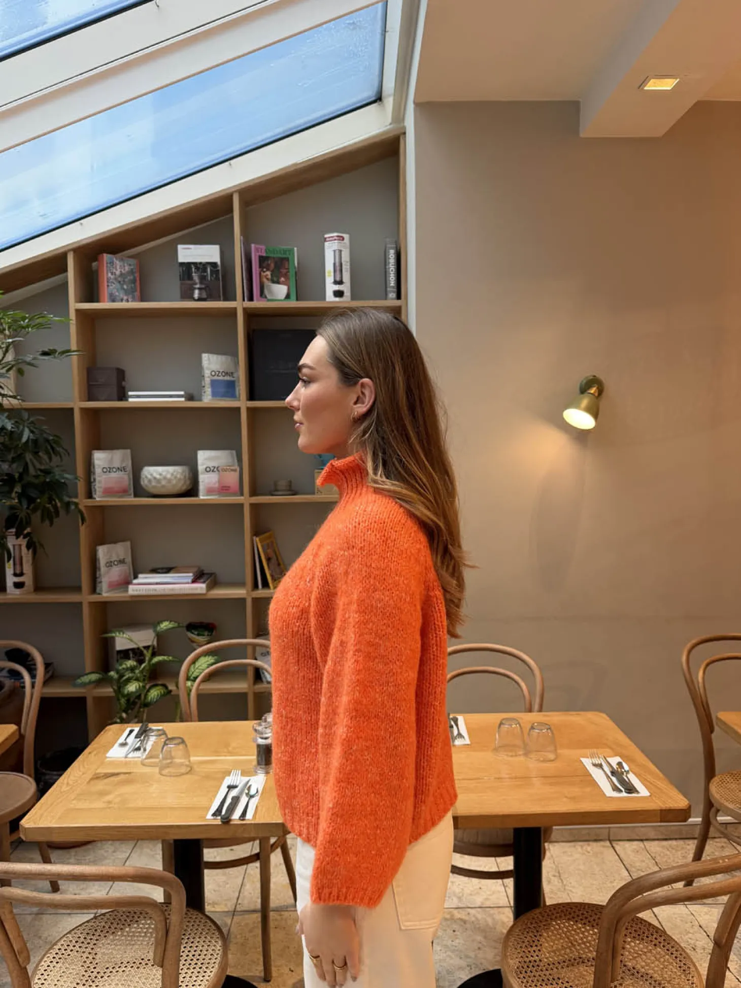 Aire striktrøje med turtleneck - Orange