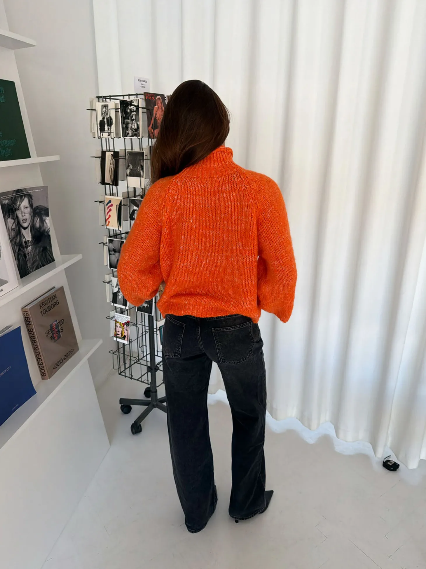 Aire striktrøje med turtleneck - Orange