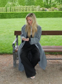Alva oversized frakke - Grå
