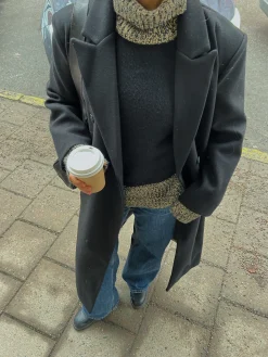 Alva oversized frakke - Sort