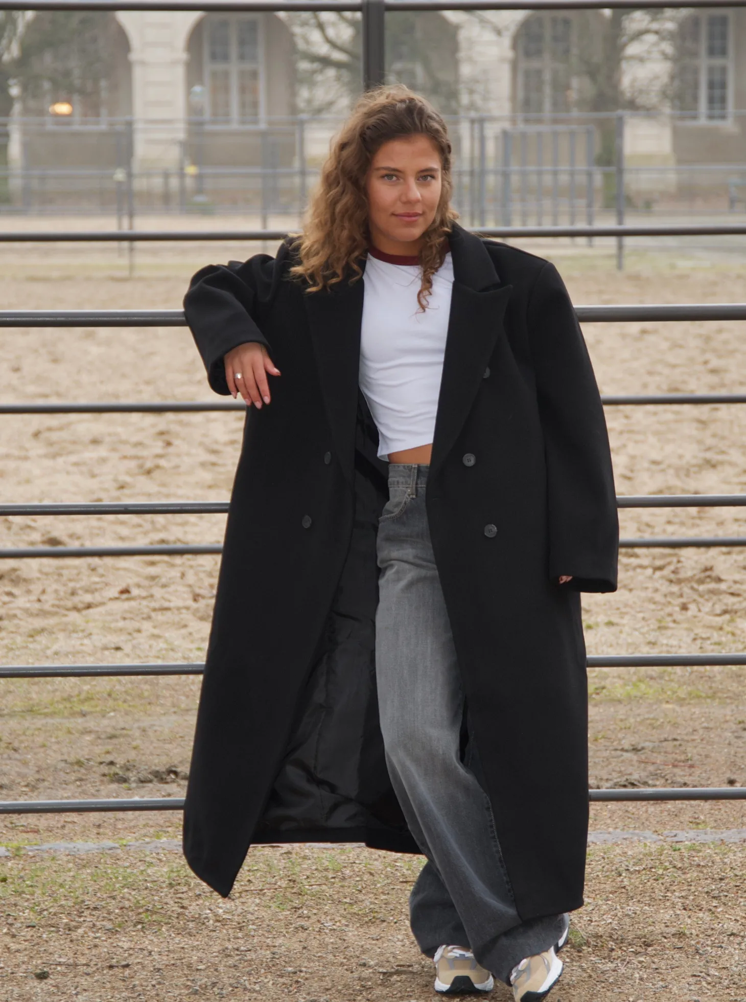 Alva oversized frakke - Sort