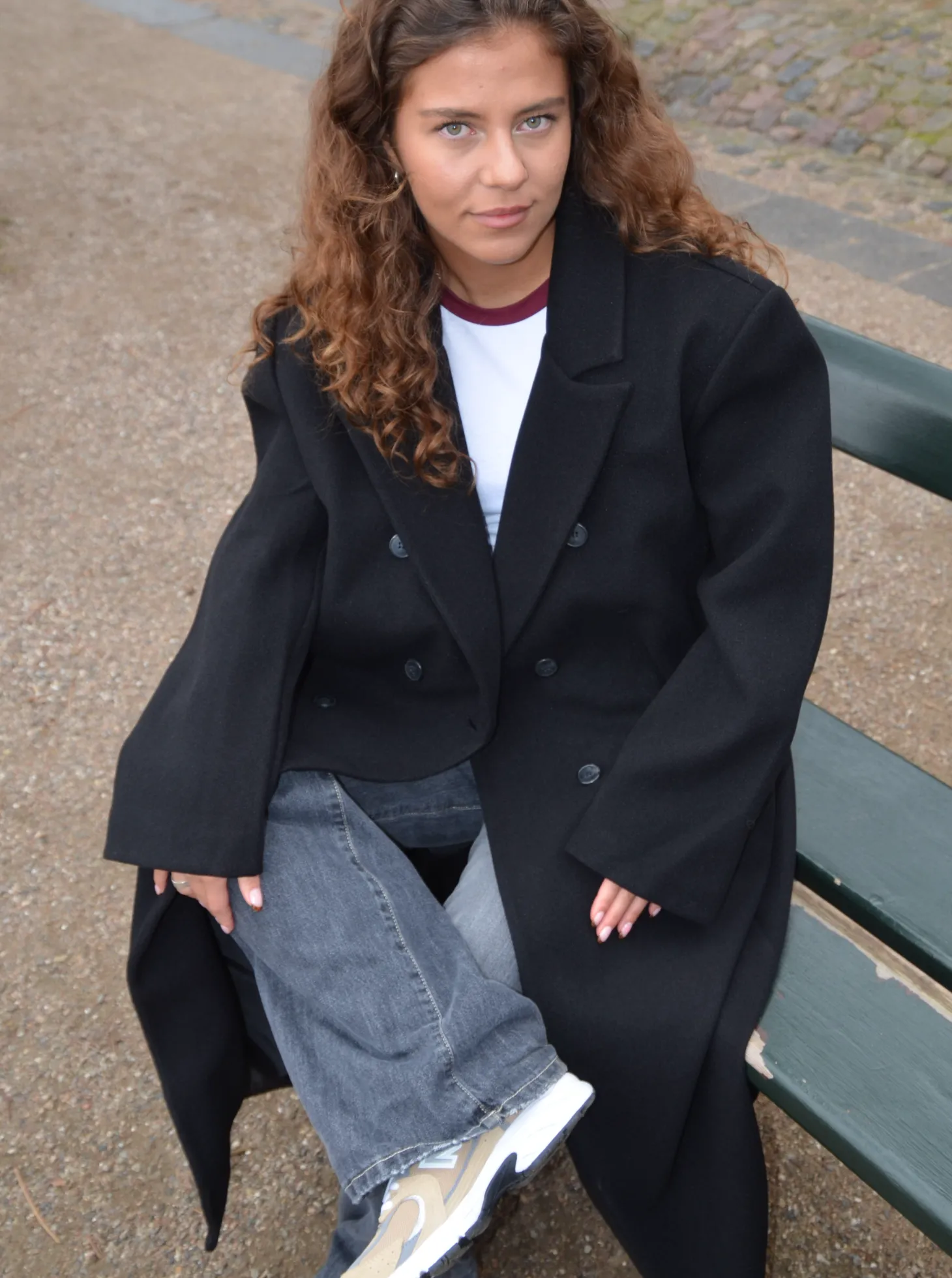 Alva oversized frakke - Sort