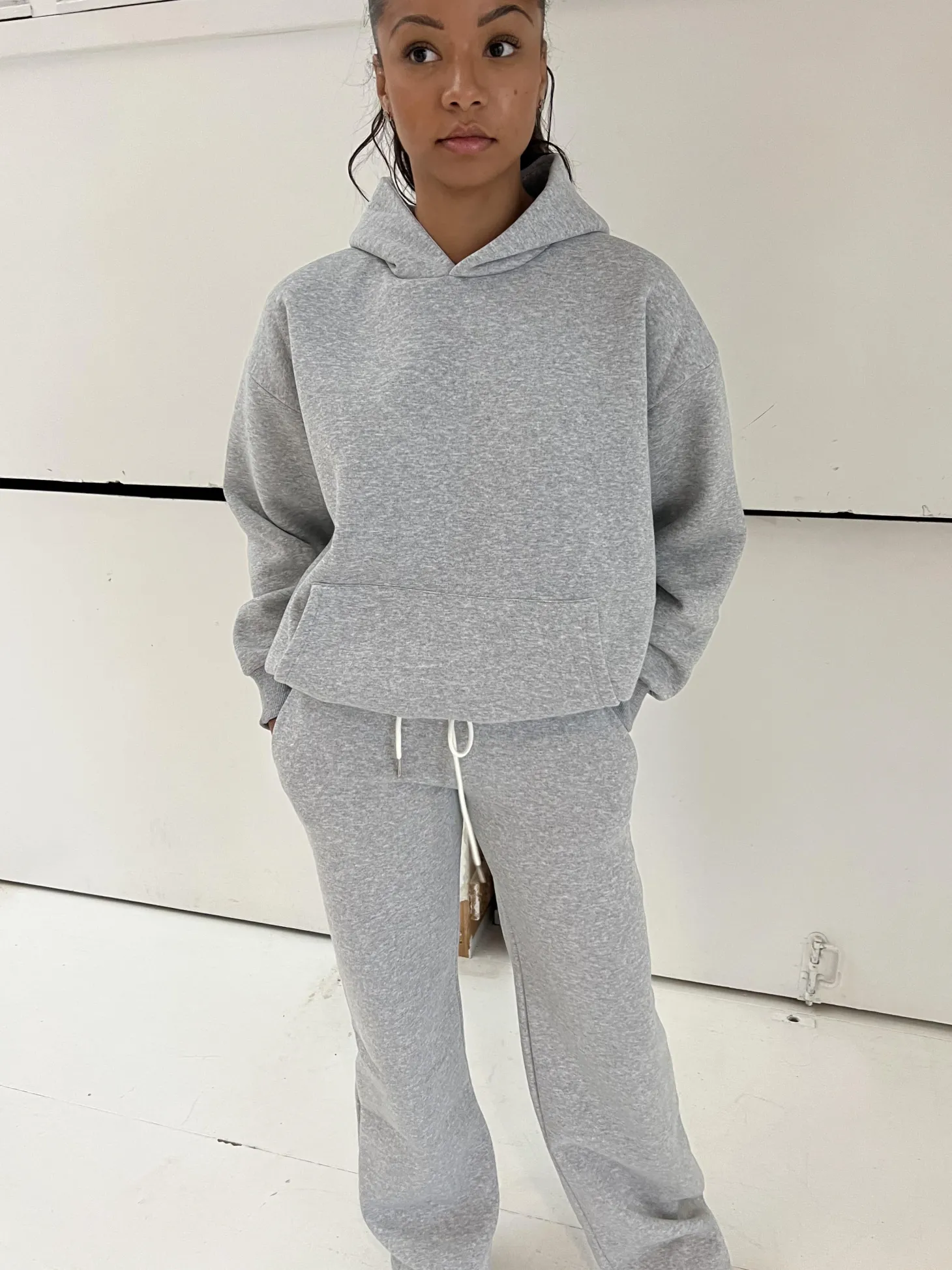 Anelise hoodie - Grå melange