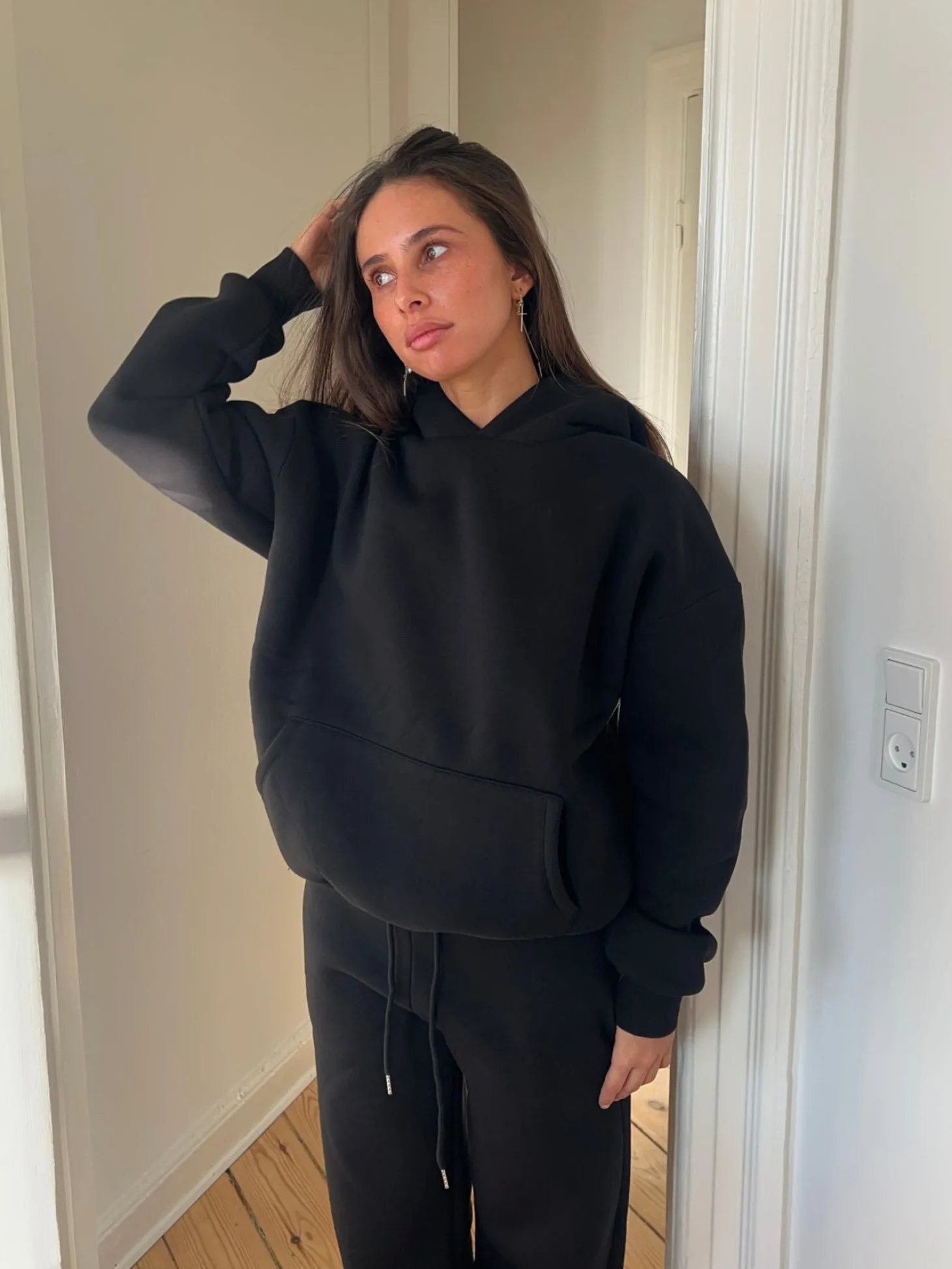 Anelise hoodie - Sort