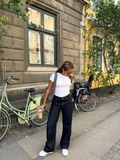 Anemon oversized jeans - Mørk denim
