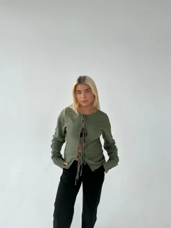 Angel hørbluse - Kaki
