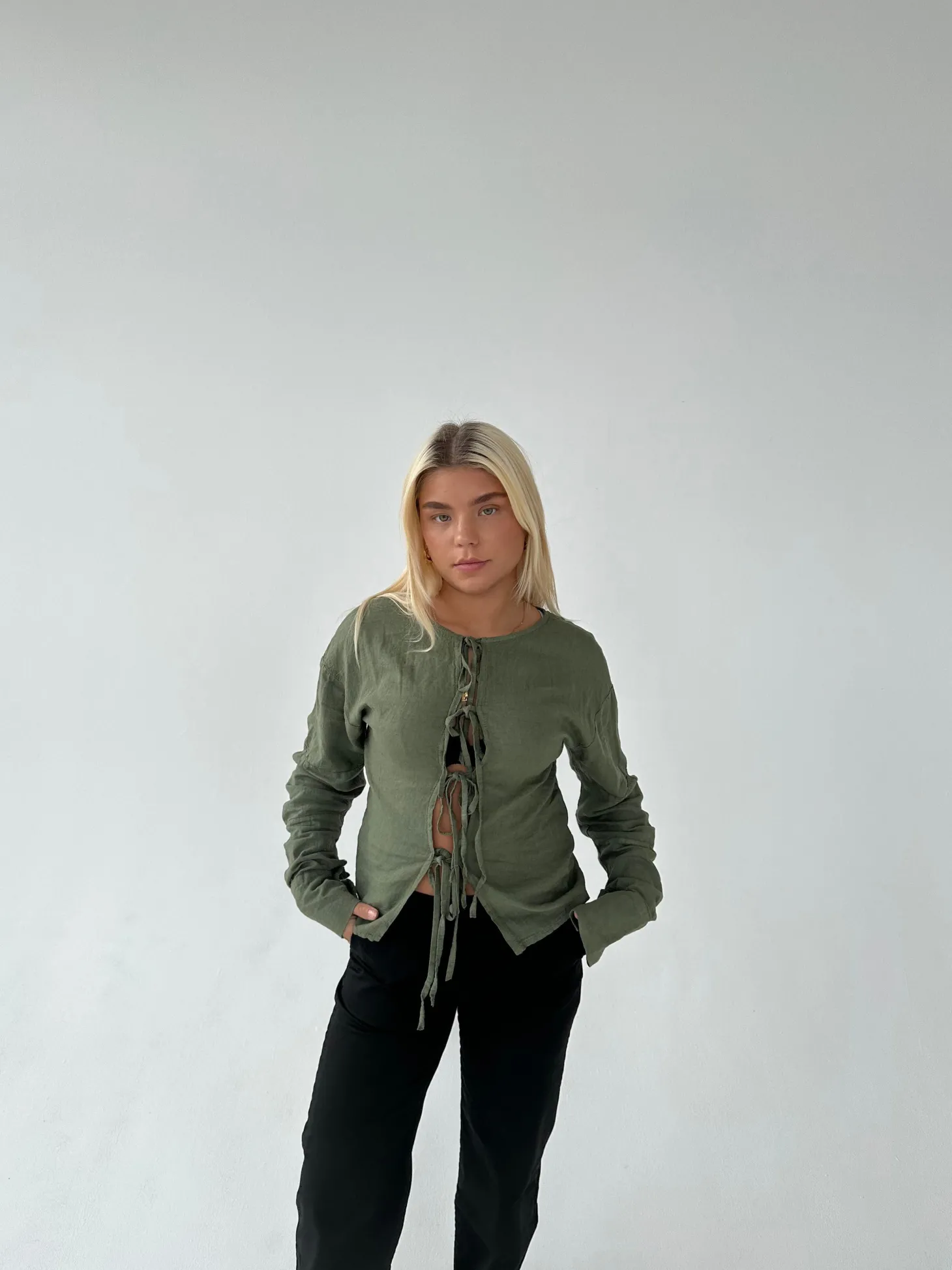 Angel hørbluse - Kaki