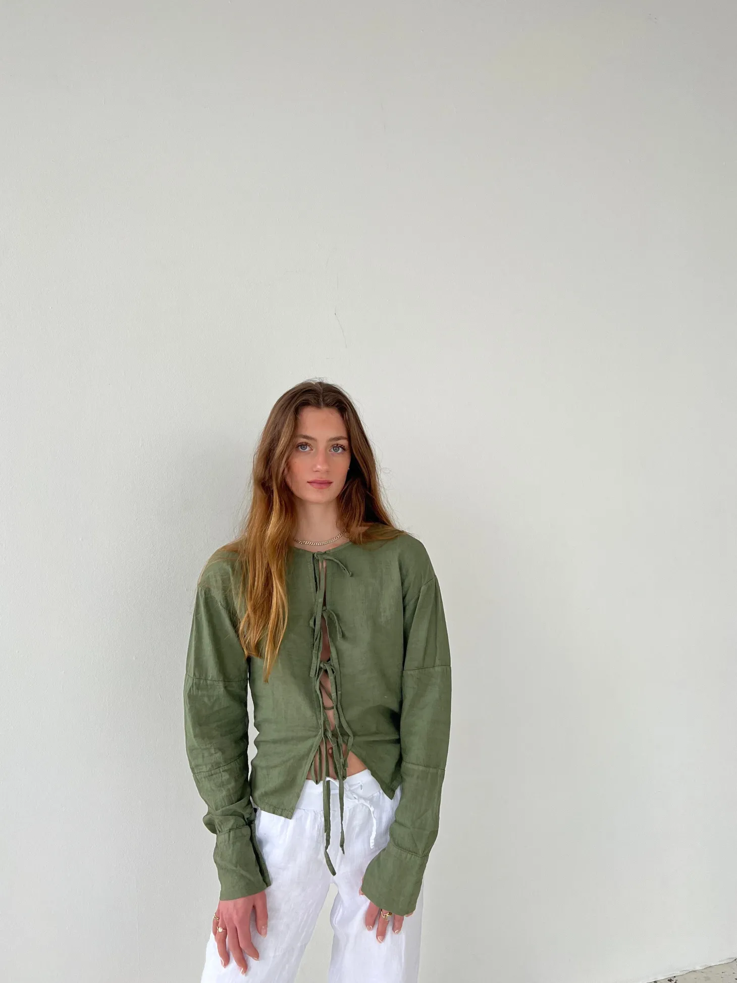 Angel hørbluse - Kaki