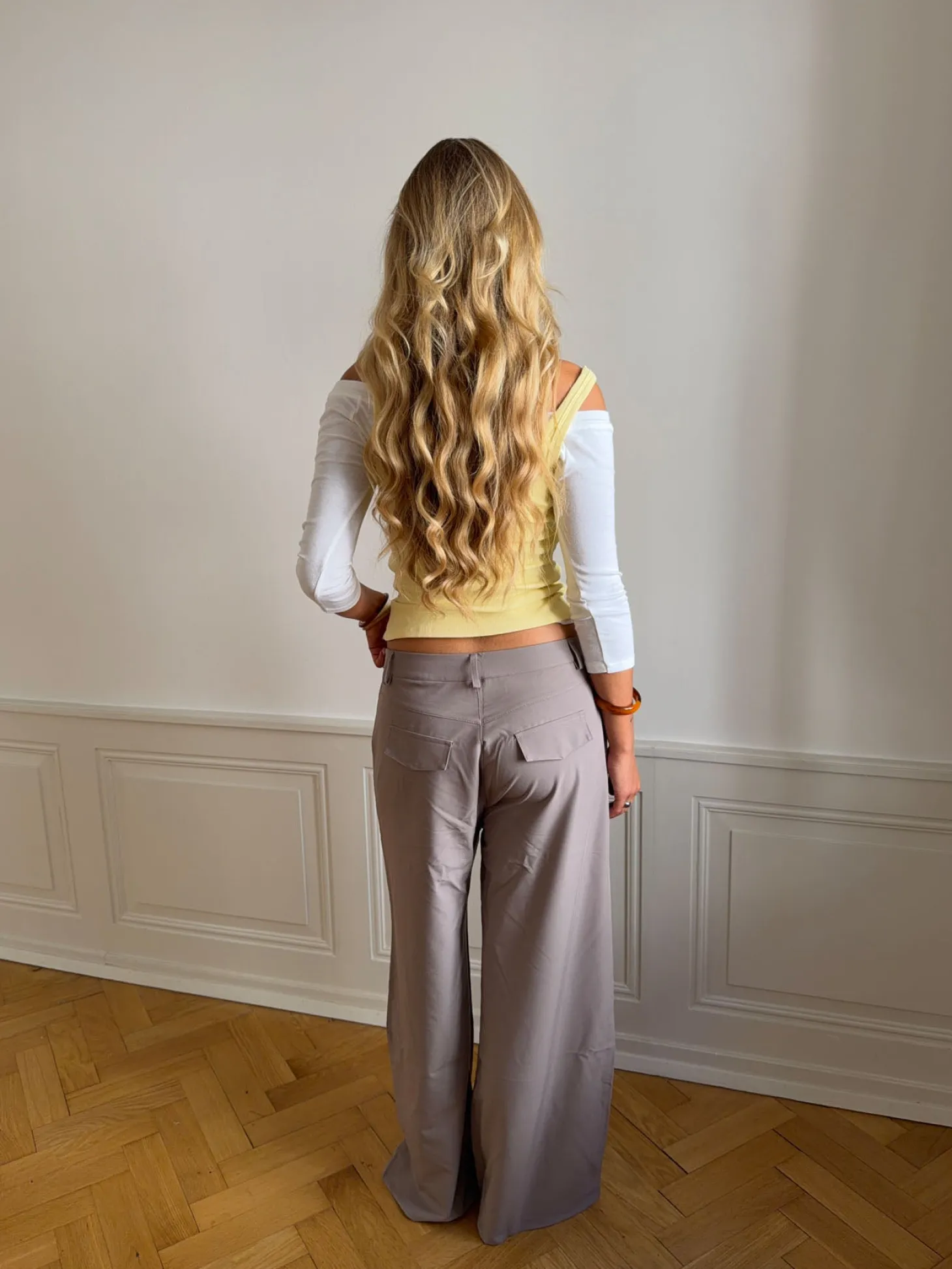 Anja suitbukser - Grå/beige