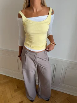 Anja suitbukser - Grå/beige