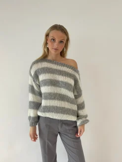 Anna Olympia striktrøje - Grå