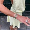 Arna armbånd med mønster - Grøn/guld