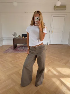 Asta bukser med detaljer - Beige