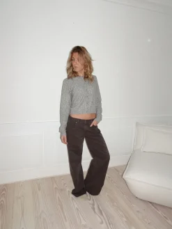Audrey jeans - Mørkebrun