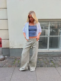 Audrey jeans - Sage grøn