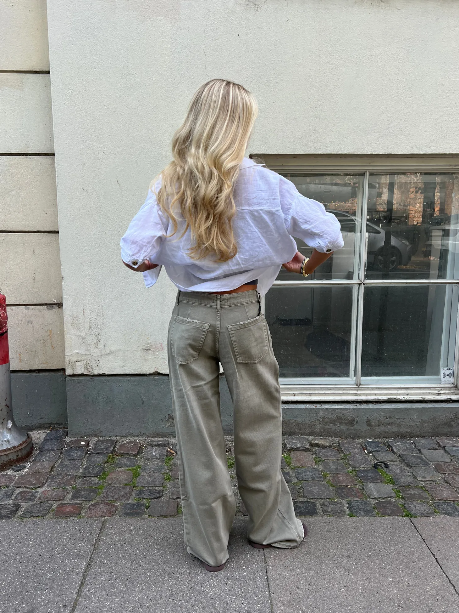 Audrey jeans - Sage grøn