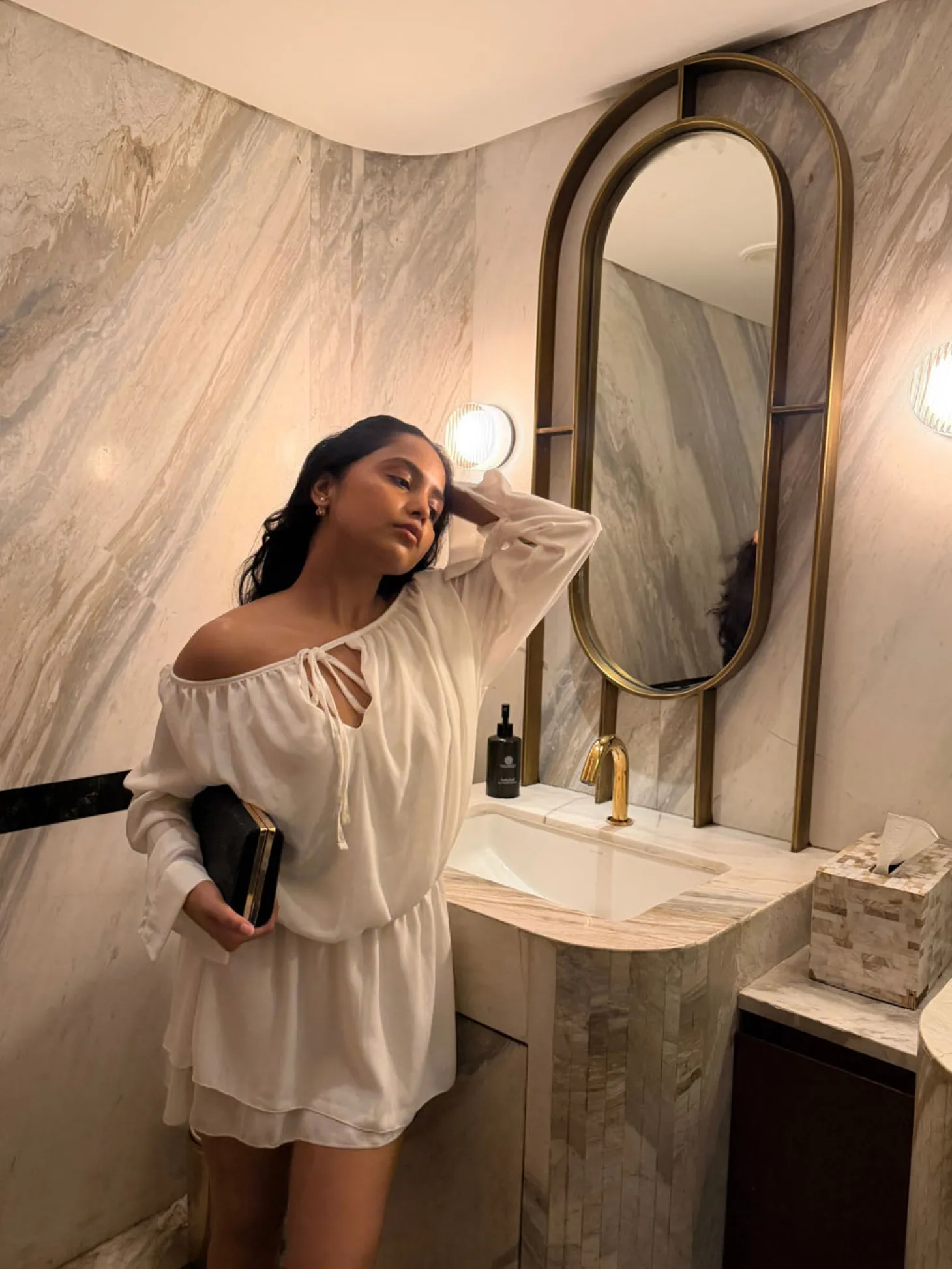Aveline off shoulder kjole - Hvid