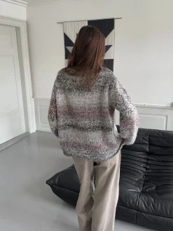 Balta striktrøje - Sort/hvid/rød