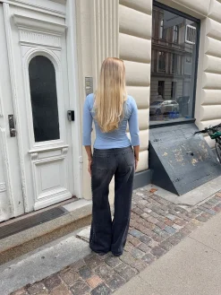 Bekka jeans med nitter - Sort