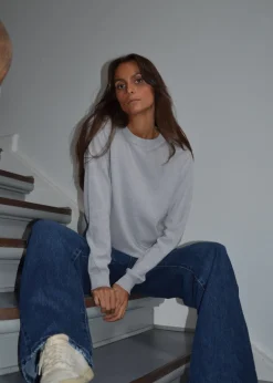 Benta striktrøje - Lys grå