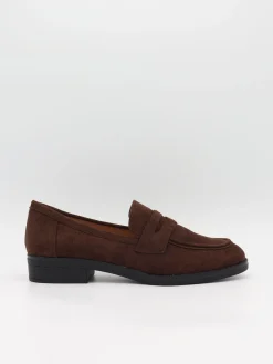 Blova loafers i imiteret læder - Brun
