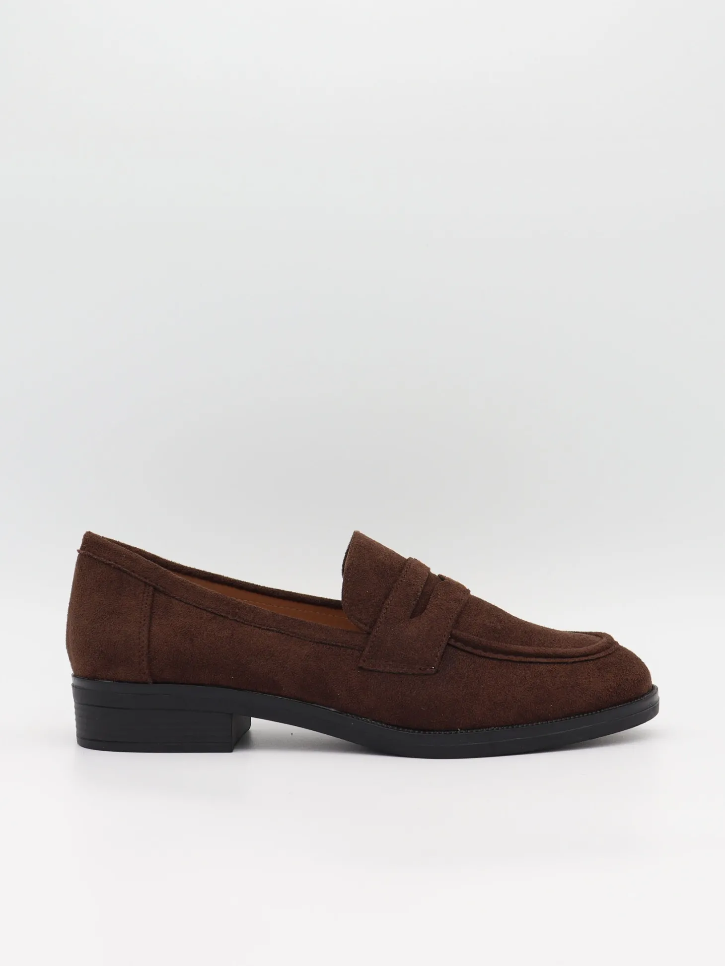 Blova loafers i imiteret læder - Brun