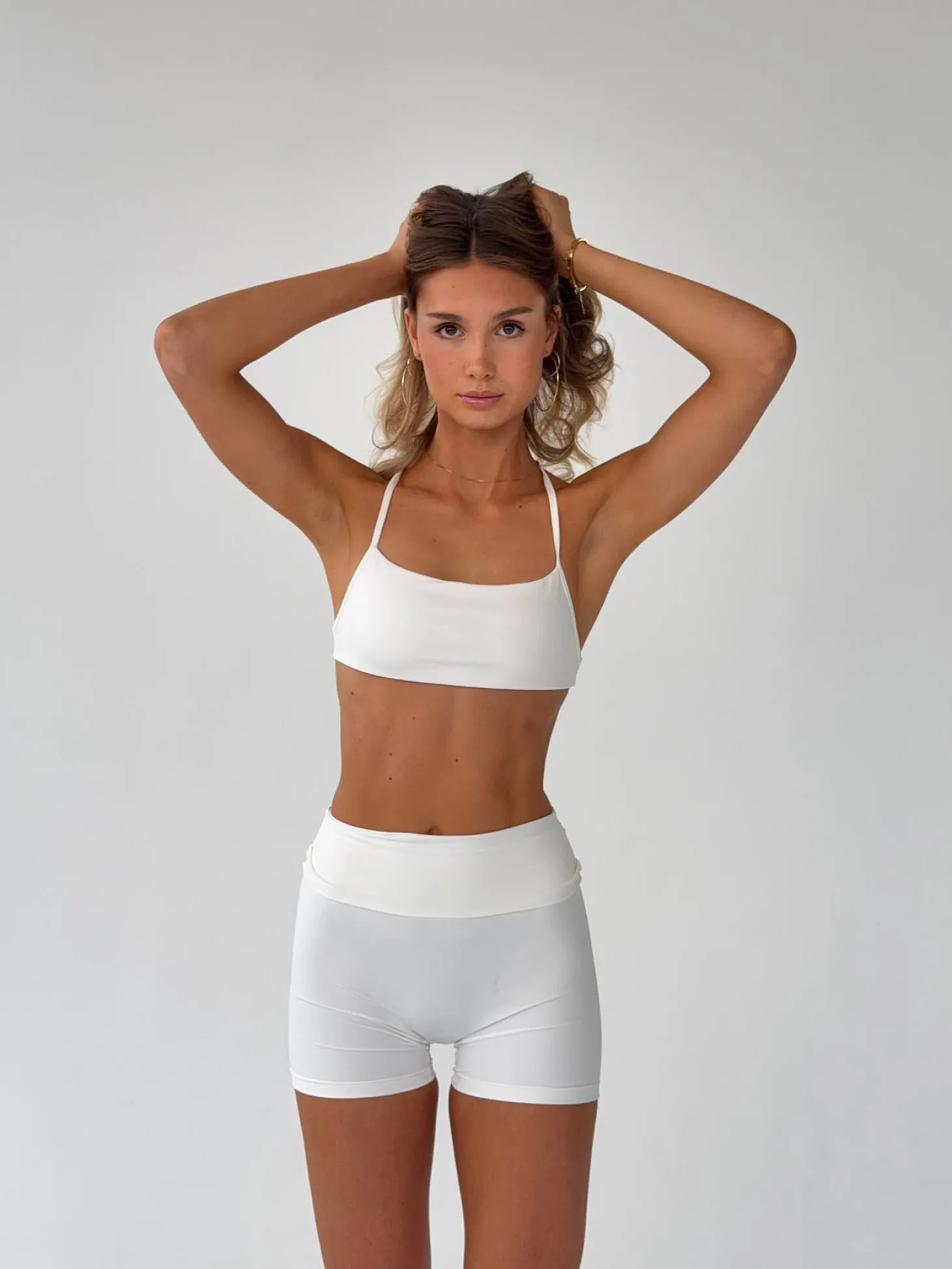 Bonded open back top - Marshmallow