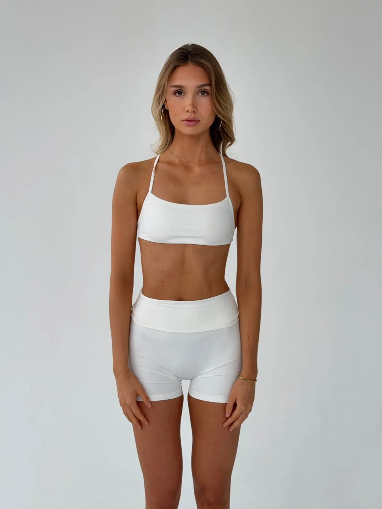 Bonded open back top - Marshmallow