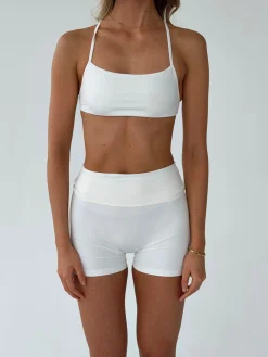 Bonded open back top - Marshmallow