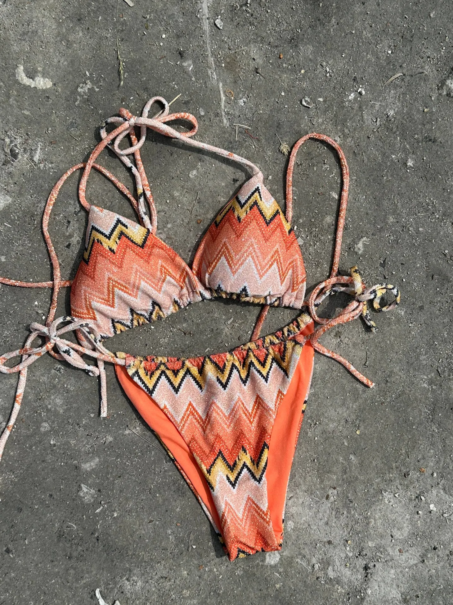 Breezy glitter bikini - Orange