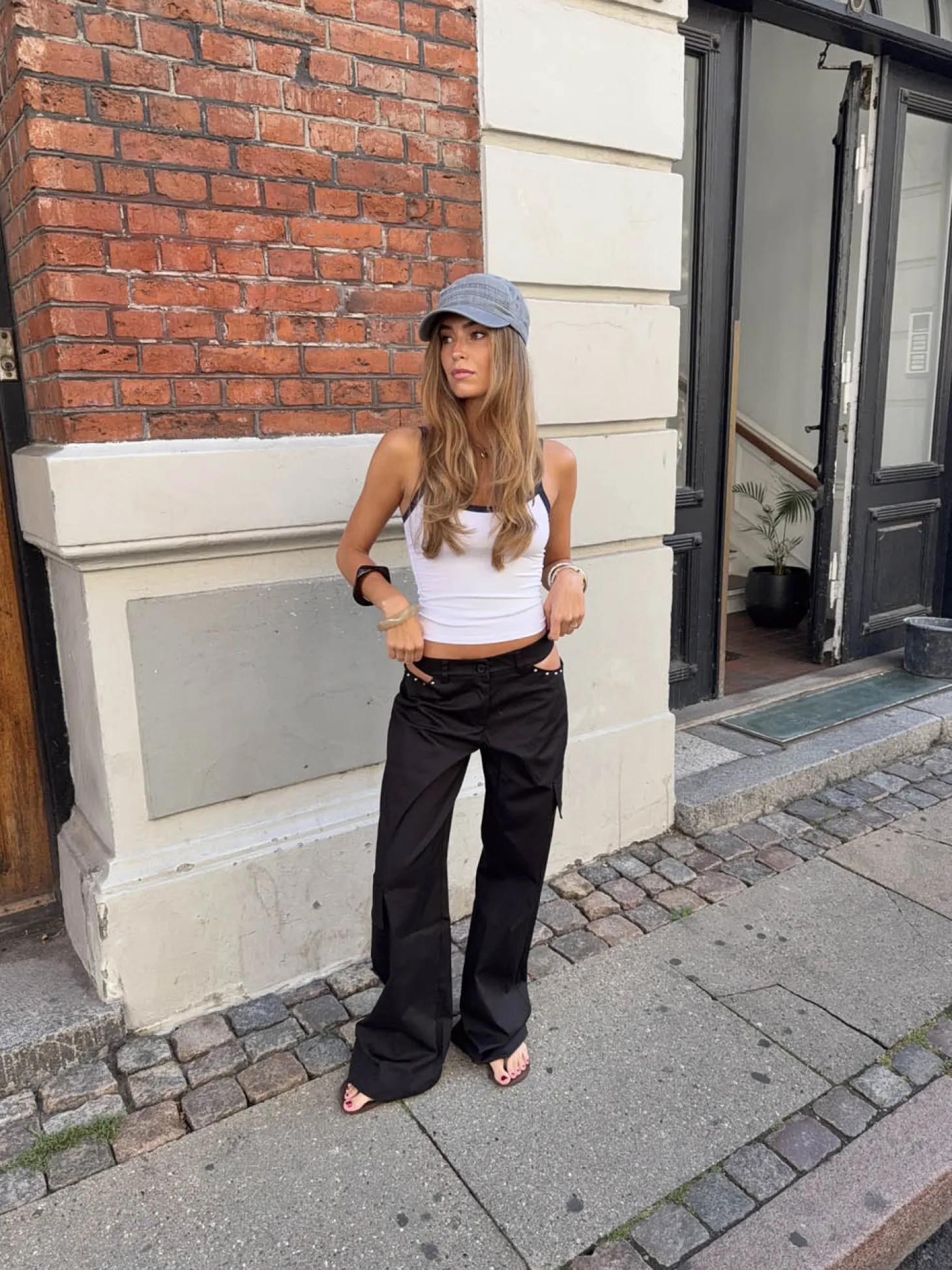 Brunina bukser med detaljer - Sort