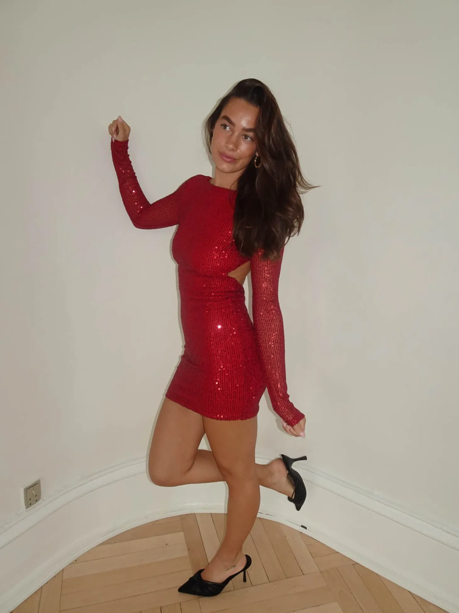 Calinda pallietkjole - Rød