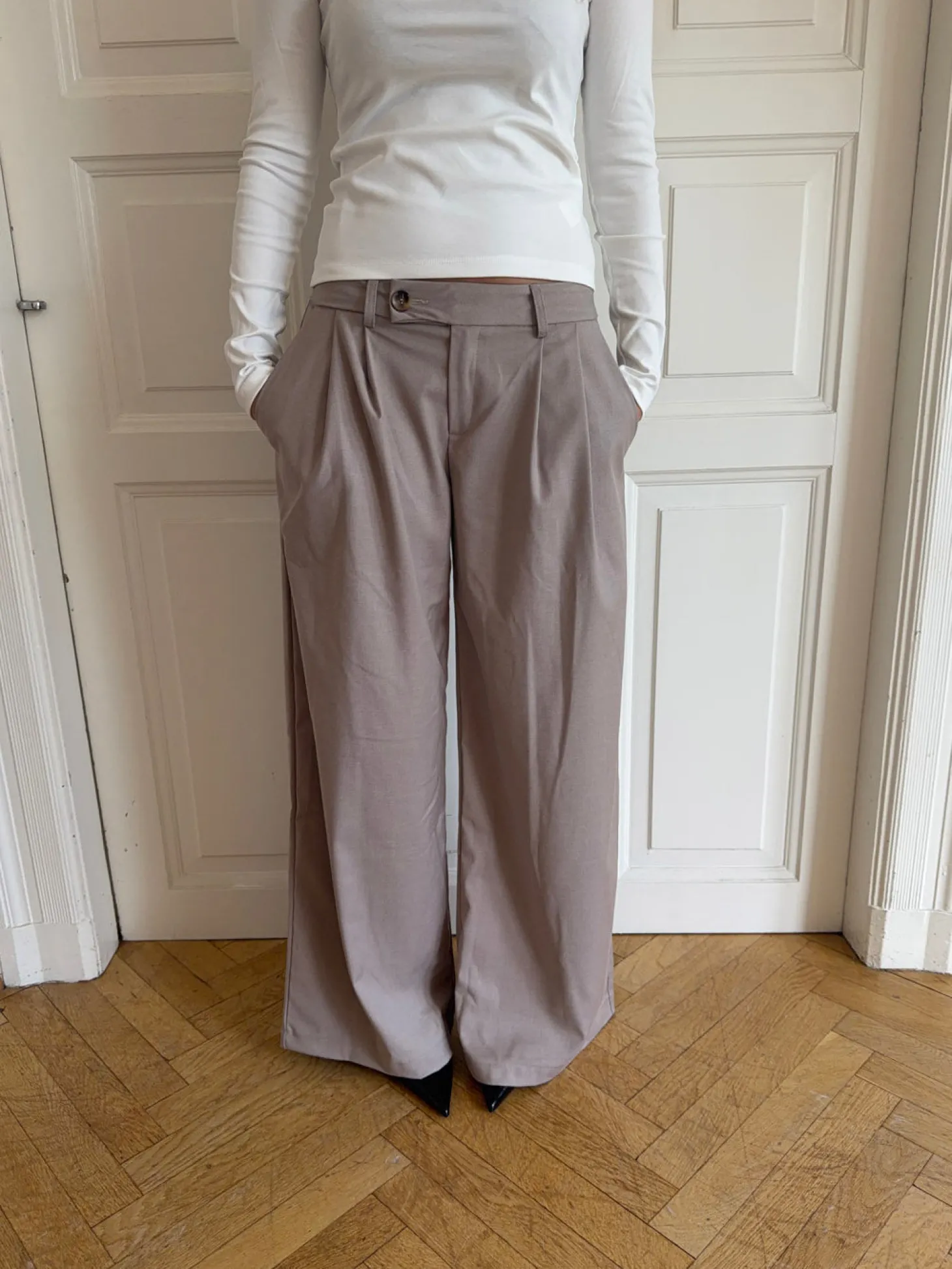 Camilla oversized suitbukser - Beige