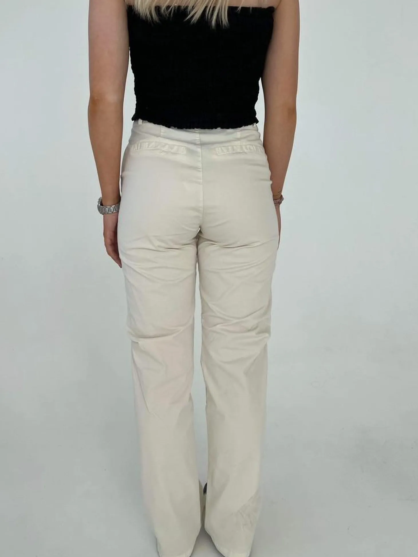 Camille lærredsbukser - Off white