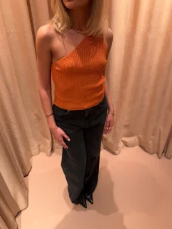 Cathie one shoulder top - Orange