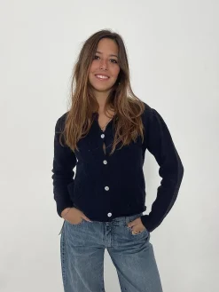 Cilla strikket cardigan - Navy