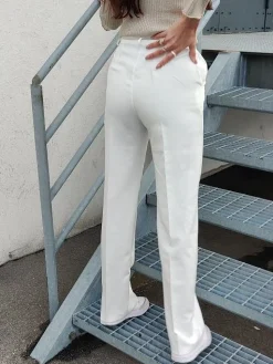 Classic wide bukser - off white