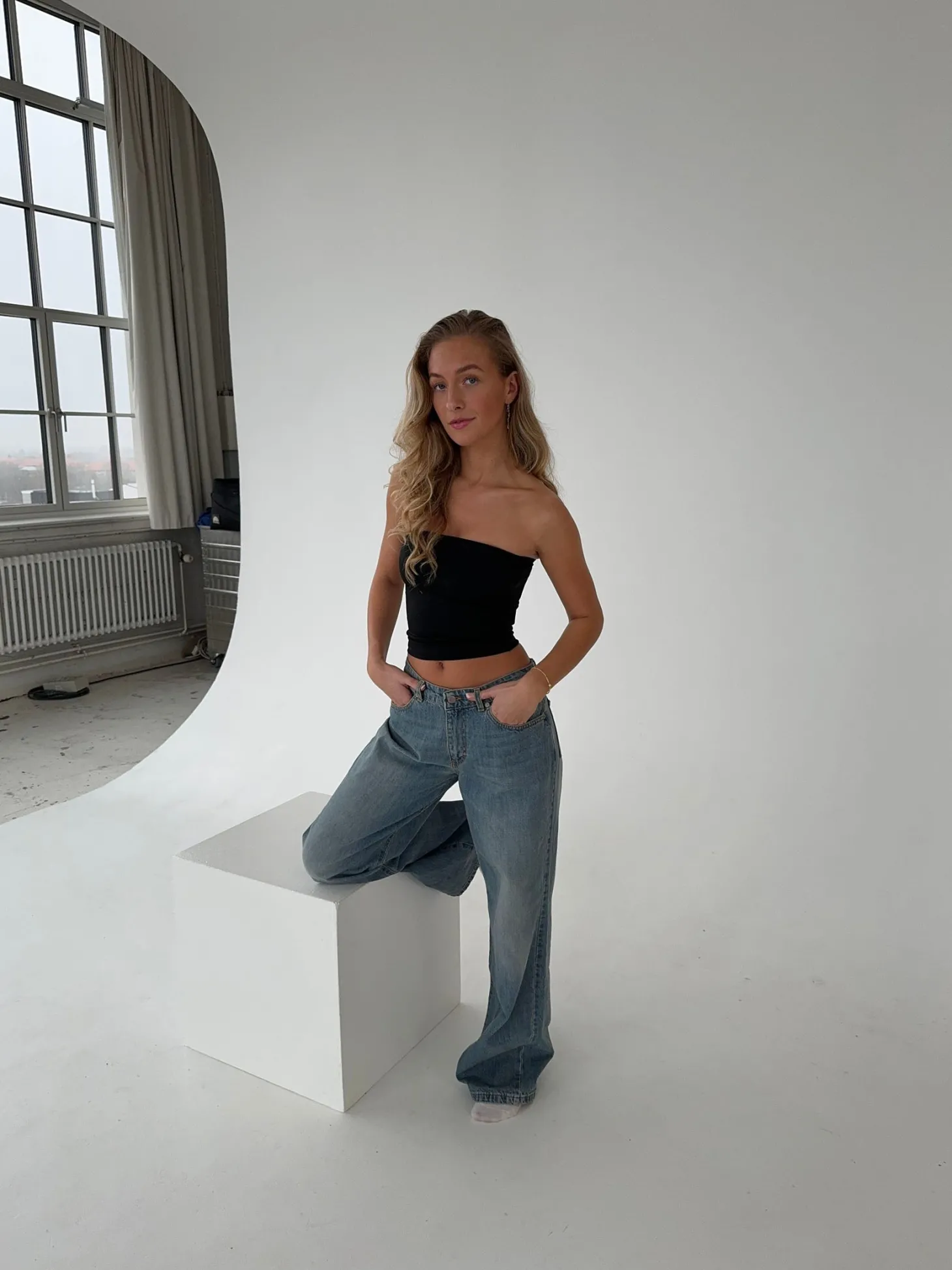 Core tube top - Jet Black