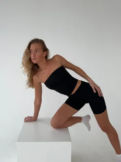 Core tube top - Jet Black