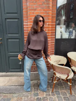 Dalya meshbluse - Brun