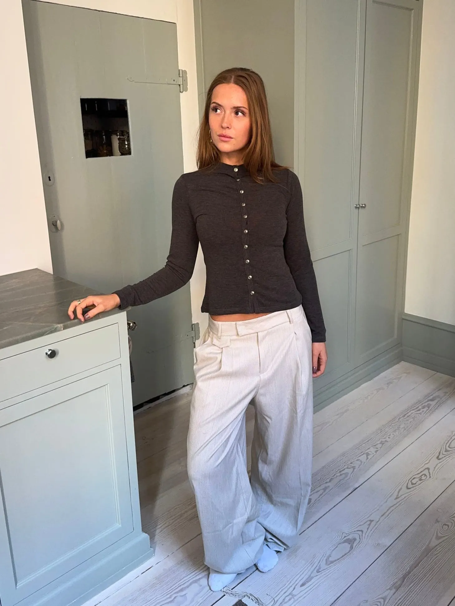 Delores ternede suitbukser - Beige