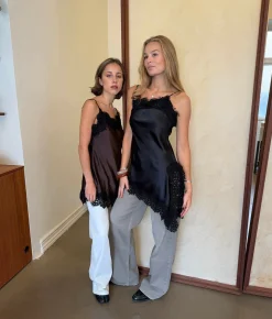 Dixie kjole med blonder - Sort