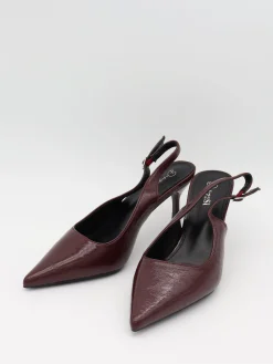 Donnatella slingback hæle - Mørkerød