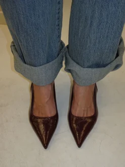 Donnatella slingback hæle - Mørkerød