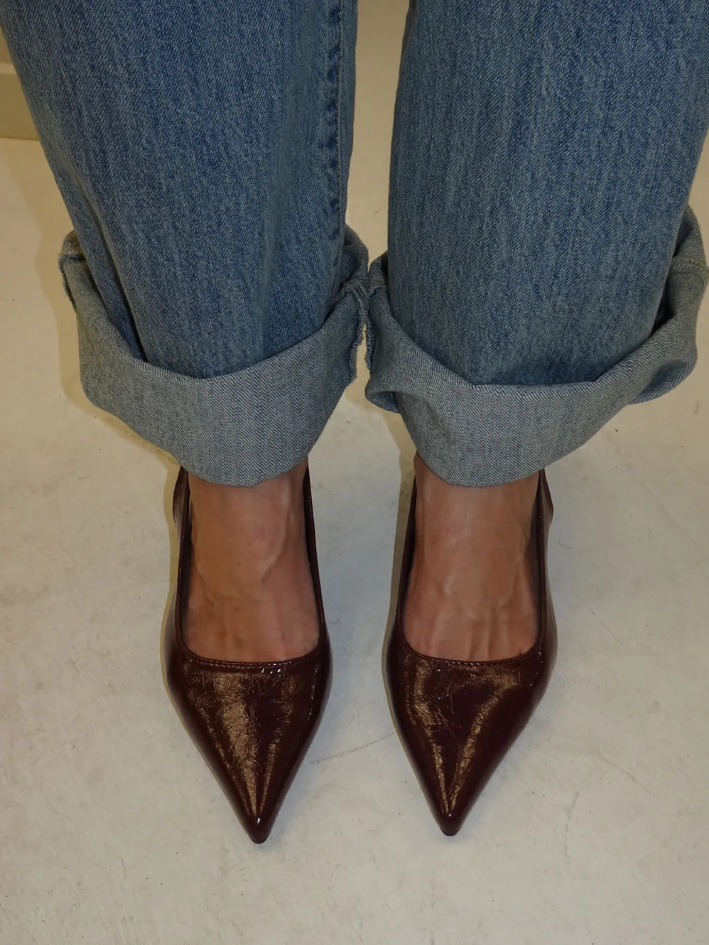 Donnatella slingback hæle - Mørkerød