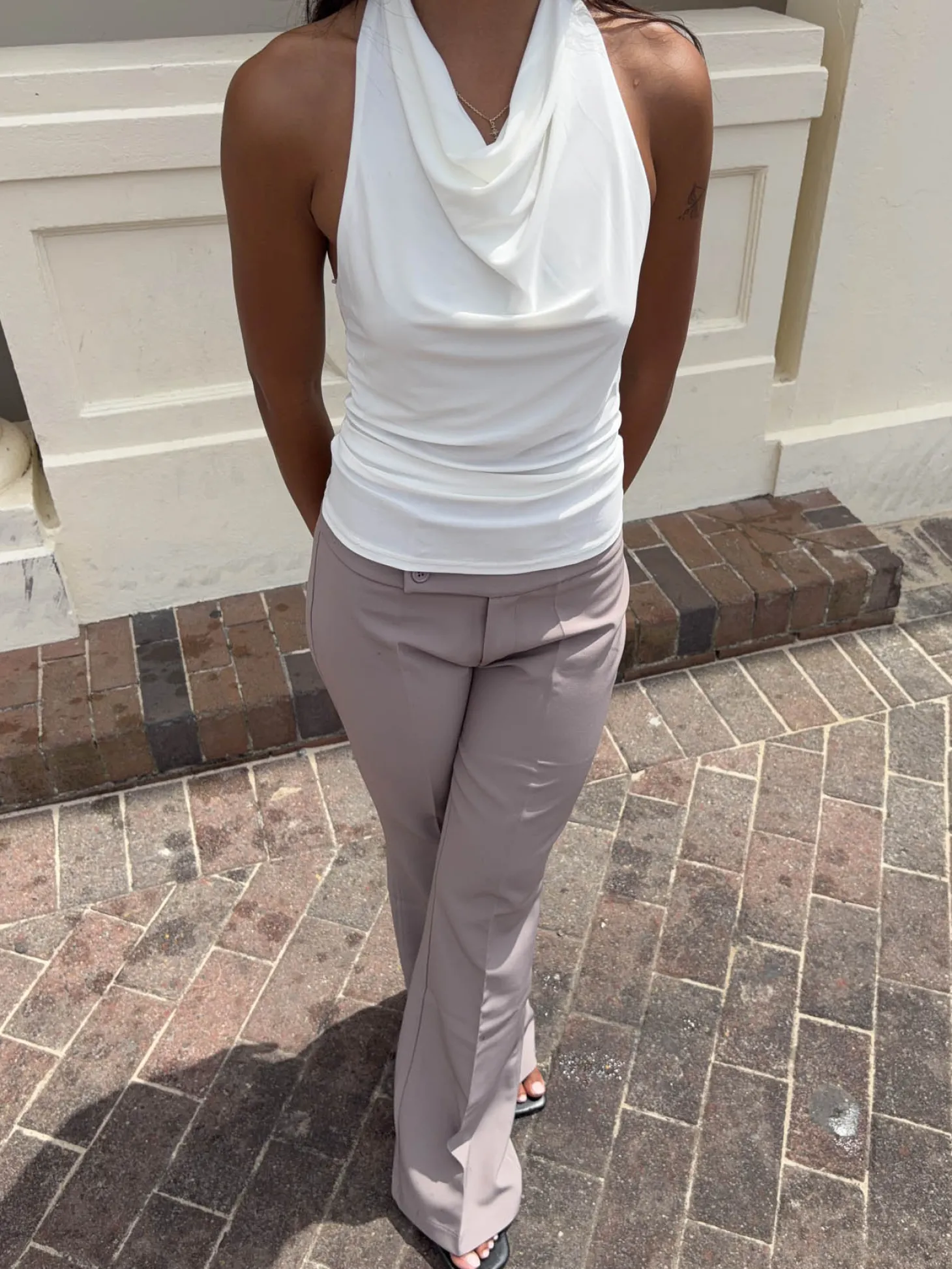 Dora halterneck top - Hvid