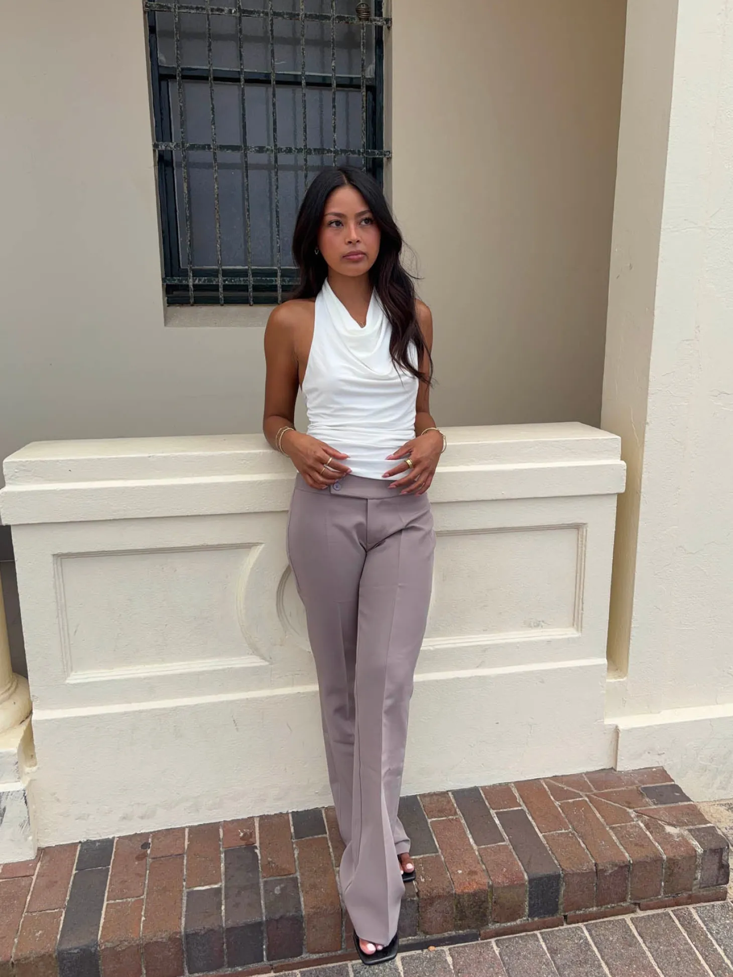 Dora halterneck top - Hvid