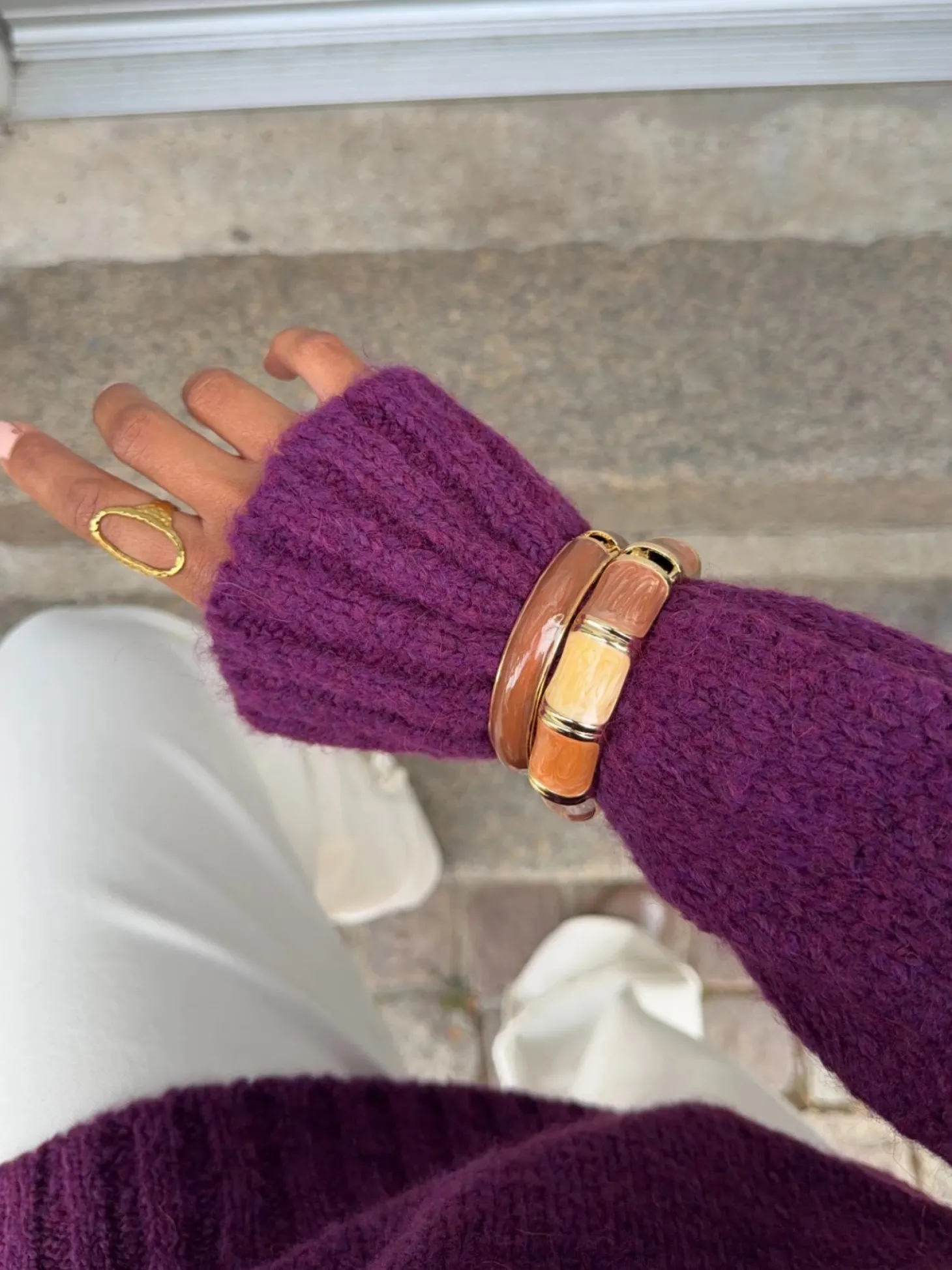 Ebony armbånd - Brun/beige
