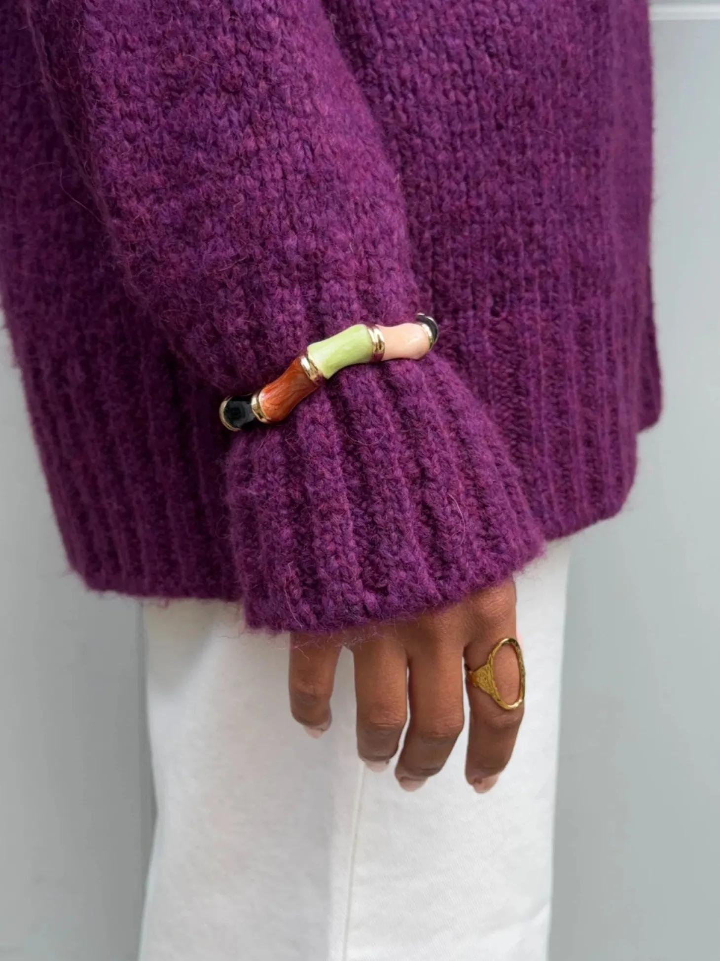 Ebony armbånd med striber - Multifarvet