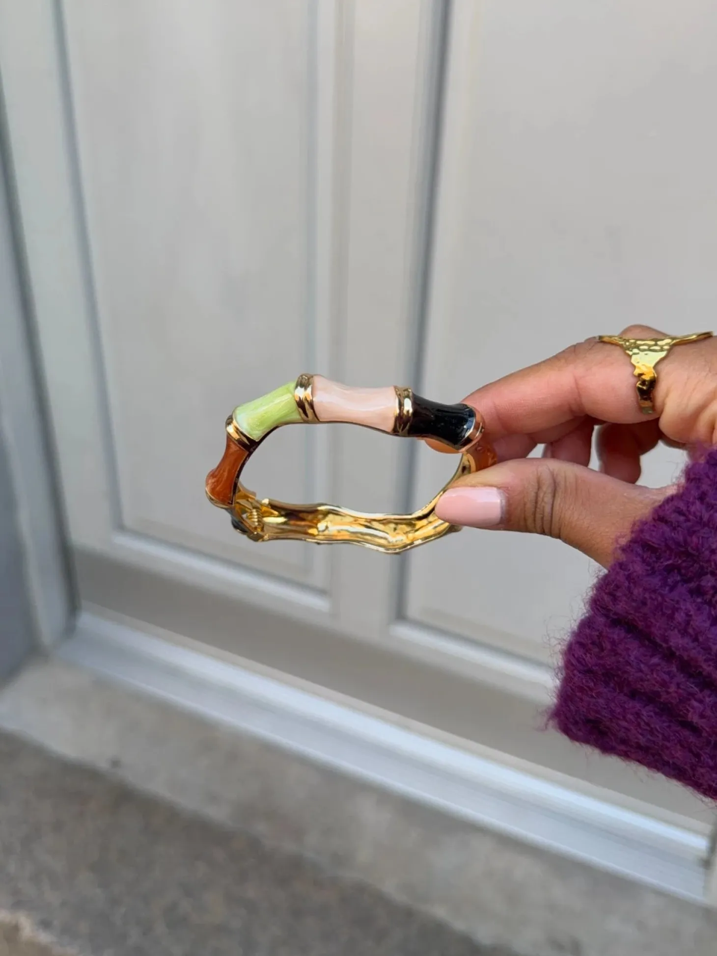 Ebony armbånd med striber - Multifarvet